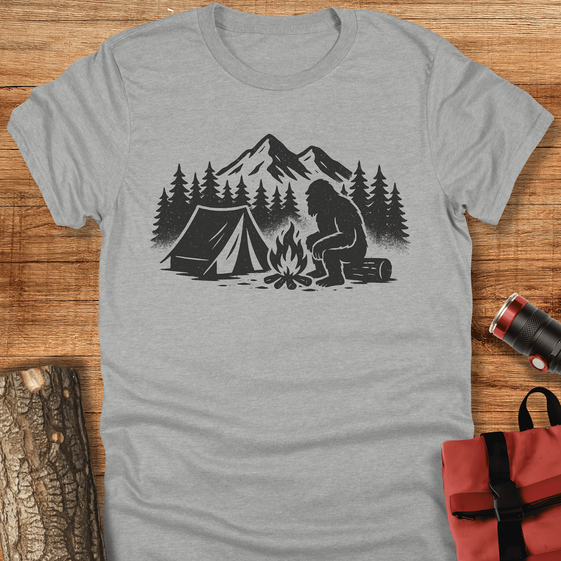 Bigfoot camping, Vintage t-shirt, Unisex product image (3)