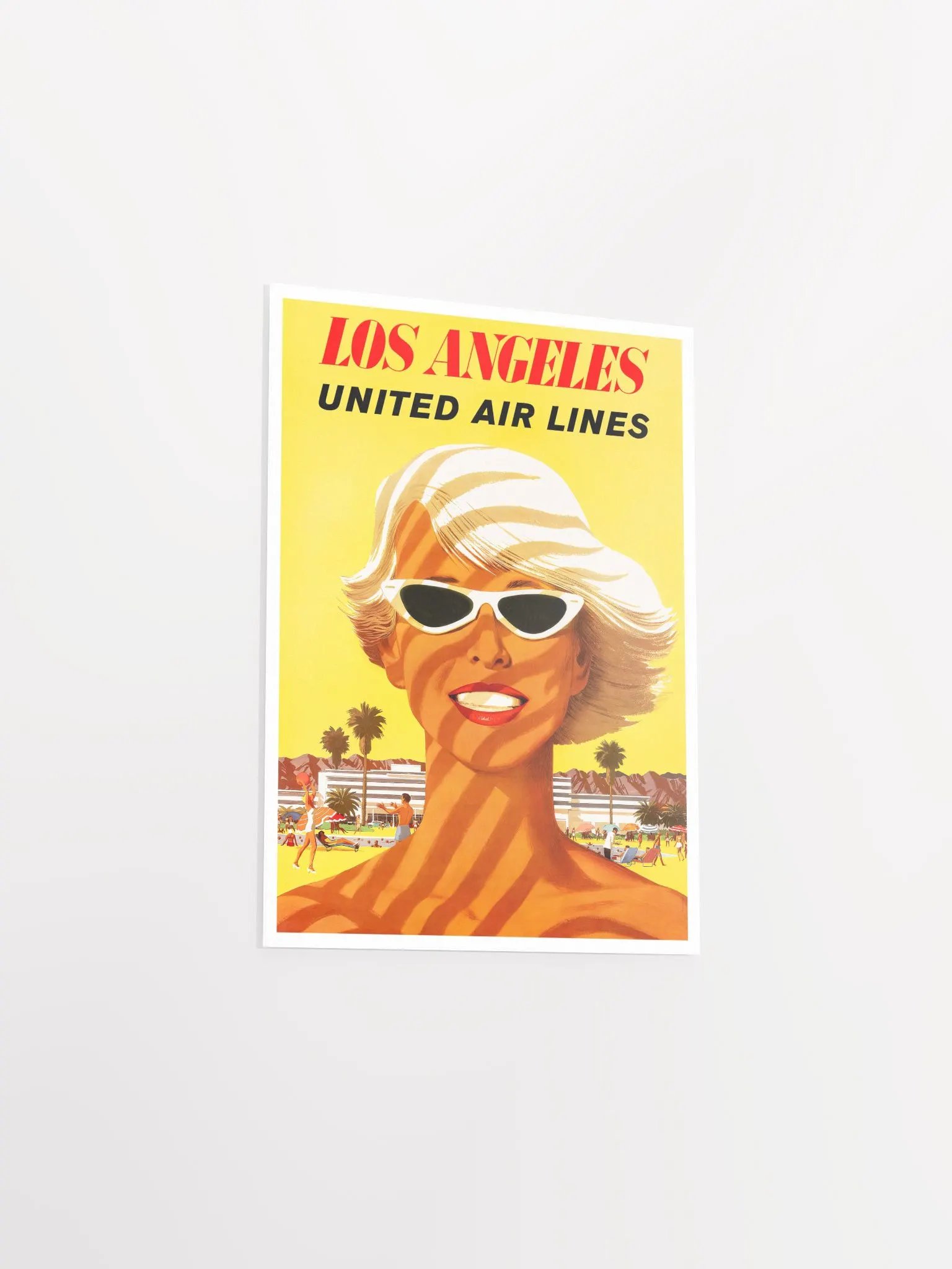 Los Angeles, USA, 1955 — retro vintage travel poster product image (8)