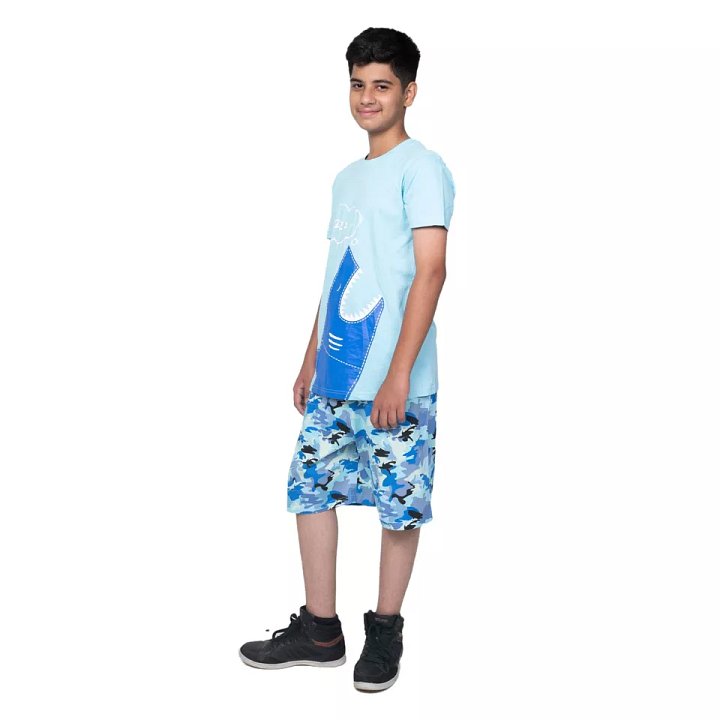 Boys T-Shirt and Short Set Cotton Summer Camo Army Camouflage 2 Piece Outfits product image (1)