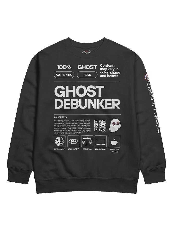 Ghost Debunker – Product Label Pullover product image (1)