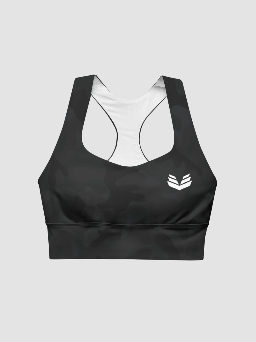 Longline Sports Bra - Black Camo product image (5)