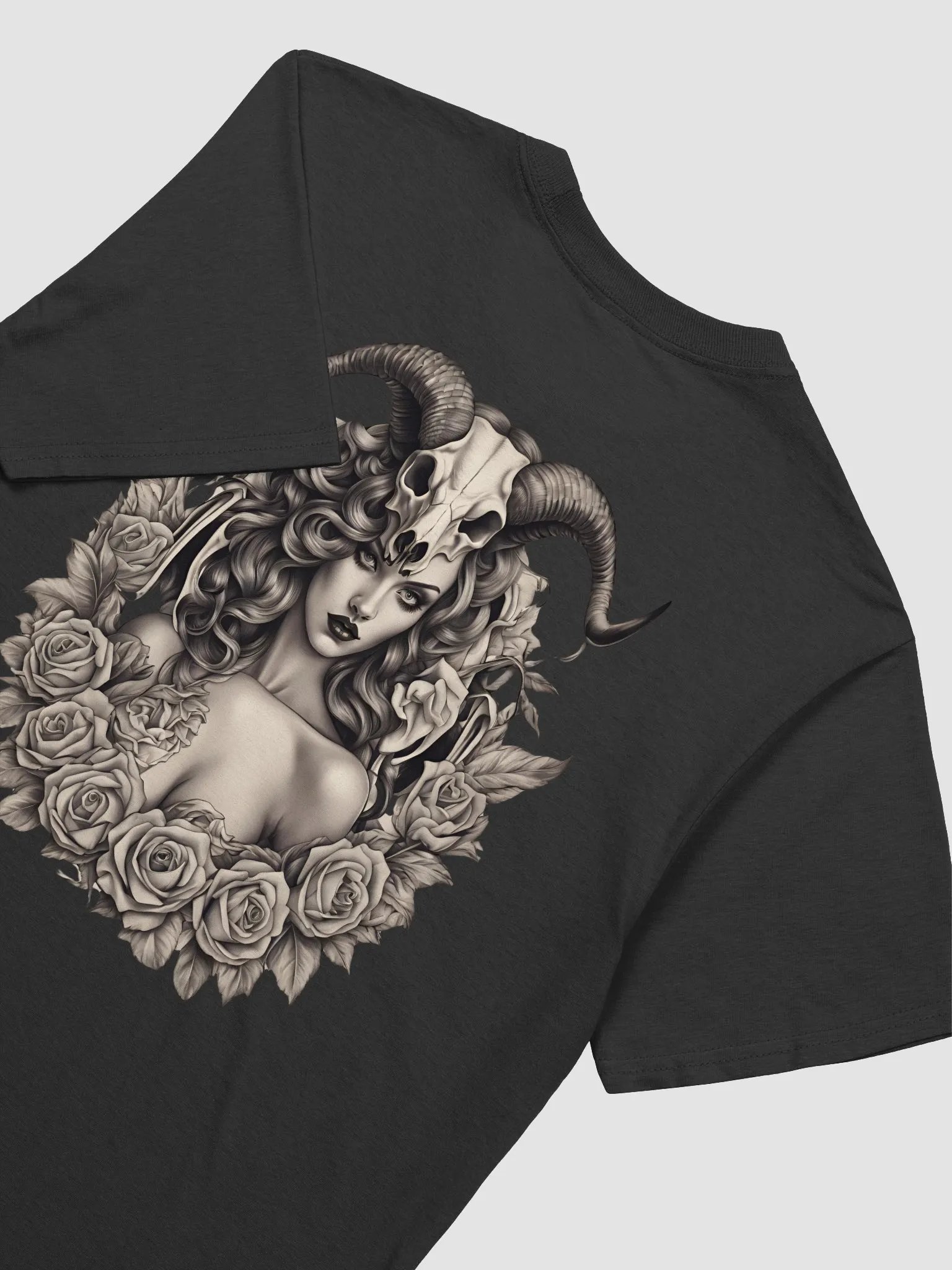 Gothic Skull Rose Unisex T-Shirt product image (4)