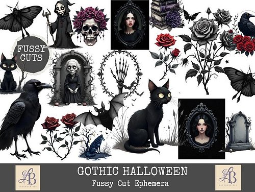 🖤 New printable drop: Gothic Halloween Fussy Cuts!
Dark, moody, and full of vintage charm — ready to print and craft! 🎃
https...