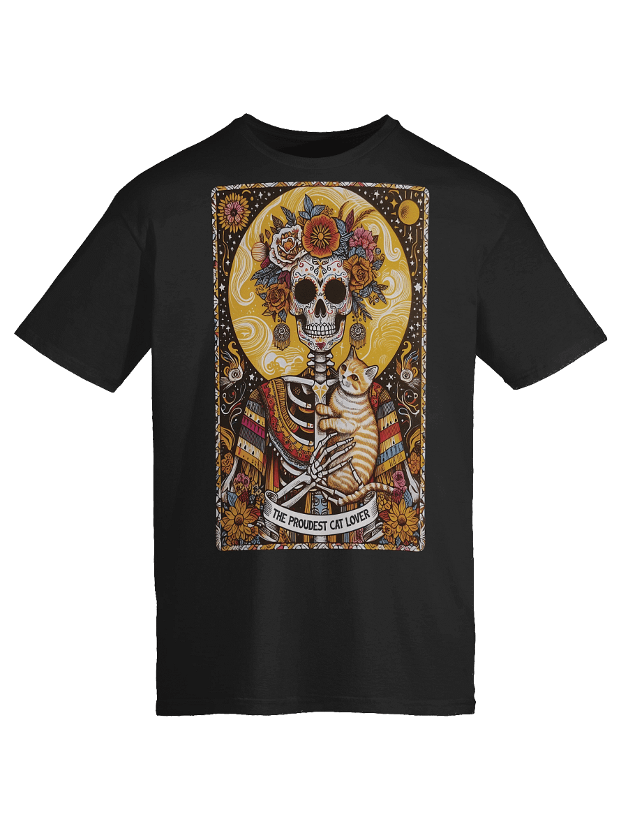 Floral Skeleton With Cat - T-Shirt product image (35)
