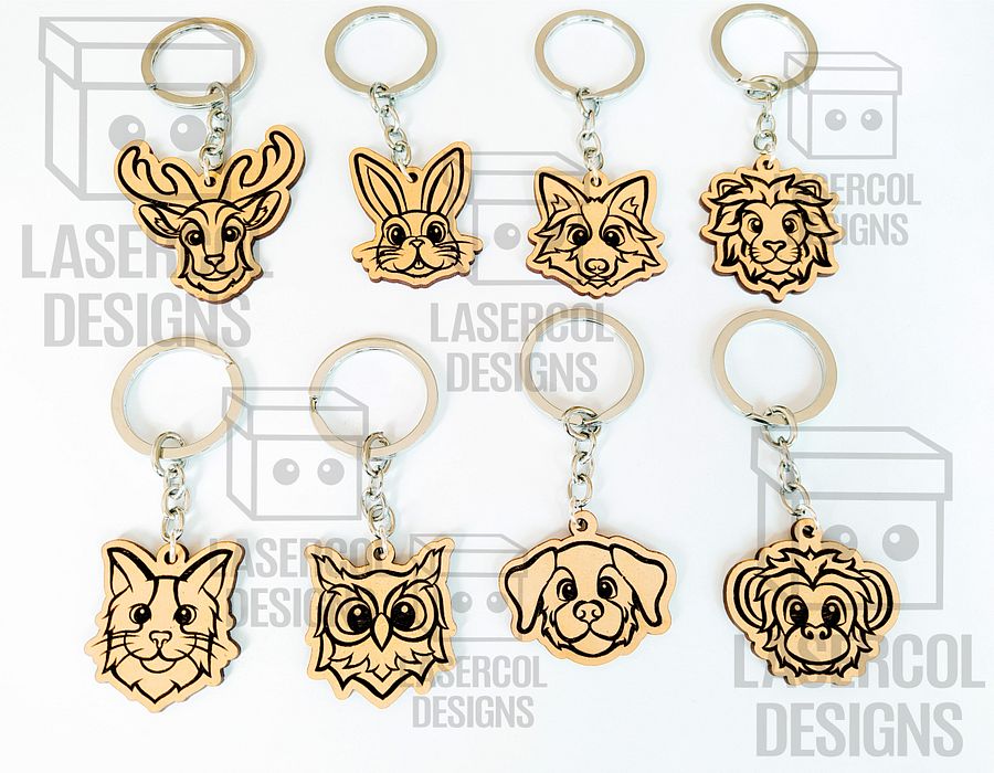 Cute Animal Keychains - Laser Cut Files product image (2)