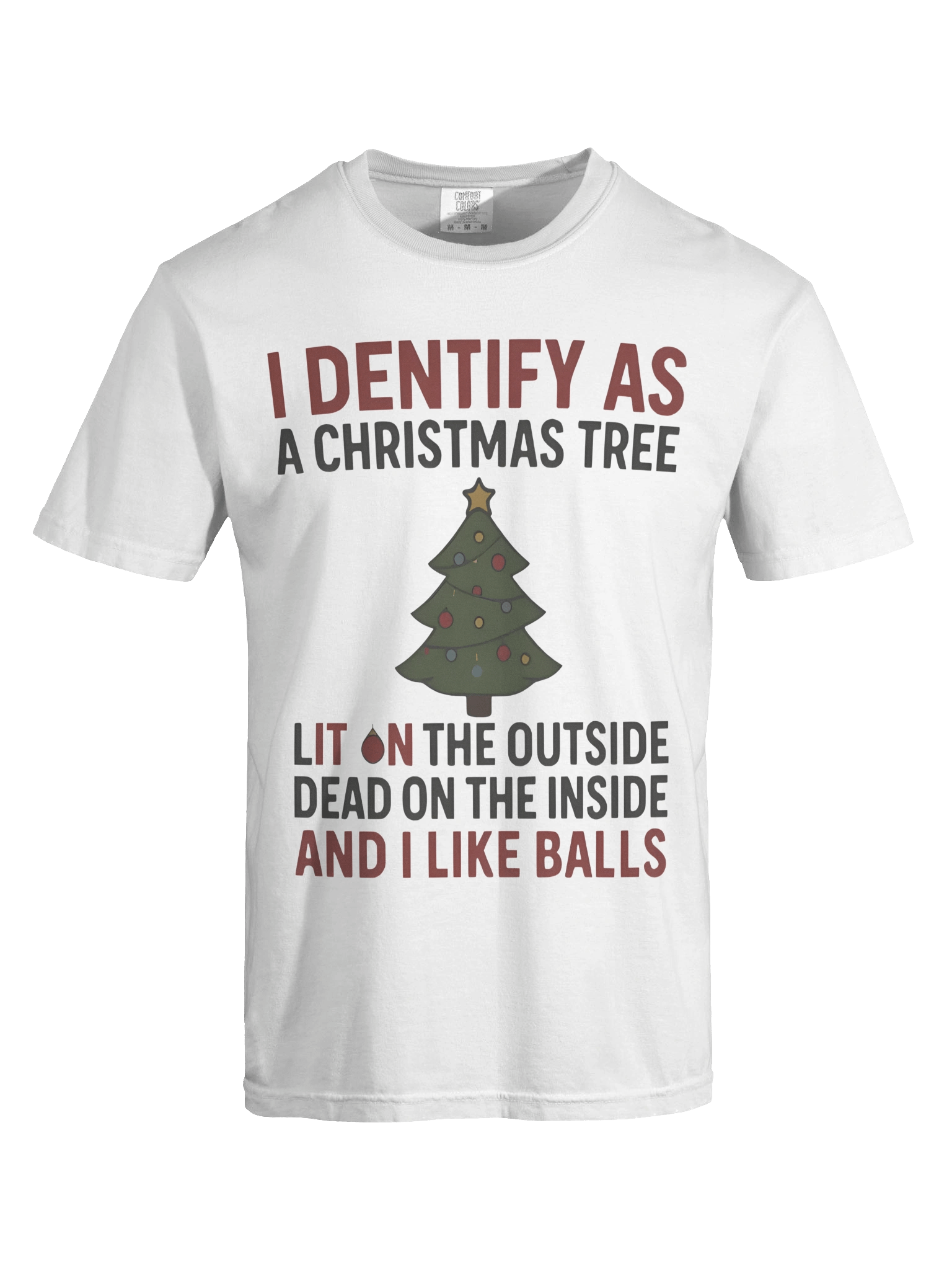 I Identify As A Christmas Tree Lit On The Outside Shirt product image (4)