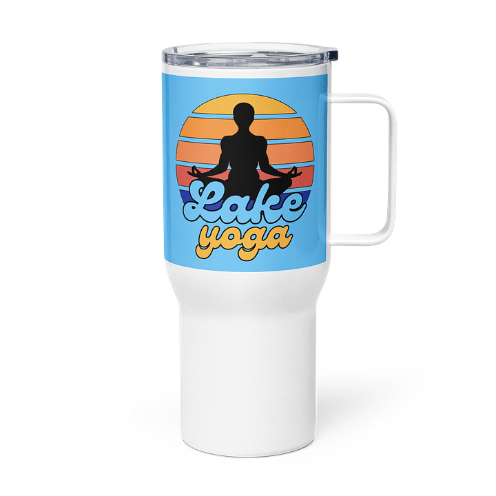 Lake Yoga Retro Sunset Travel Mug product image (1)