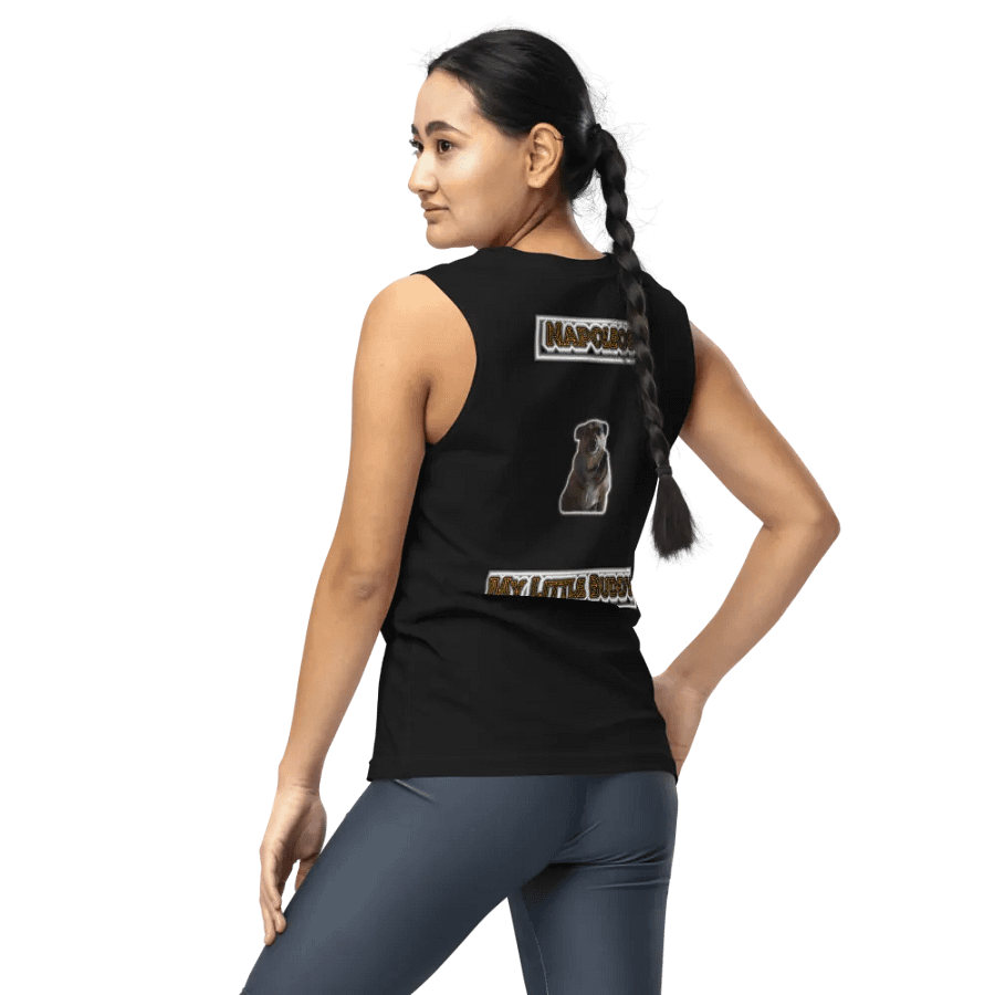 Napoleon My Little Buddy - Front Embroidered Dog Design 02- Muscle Tank product image (9)