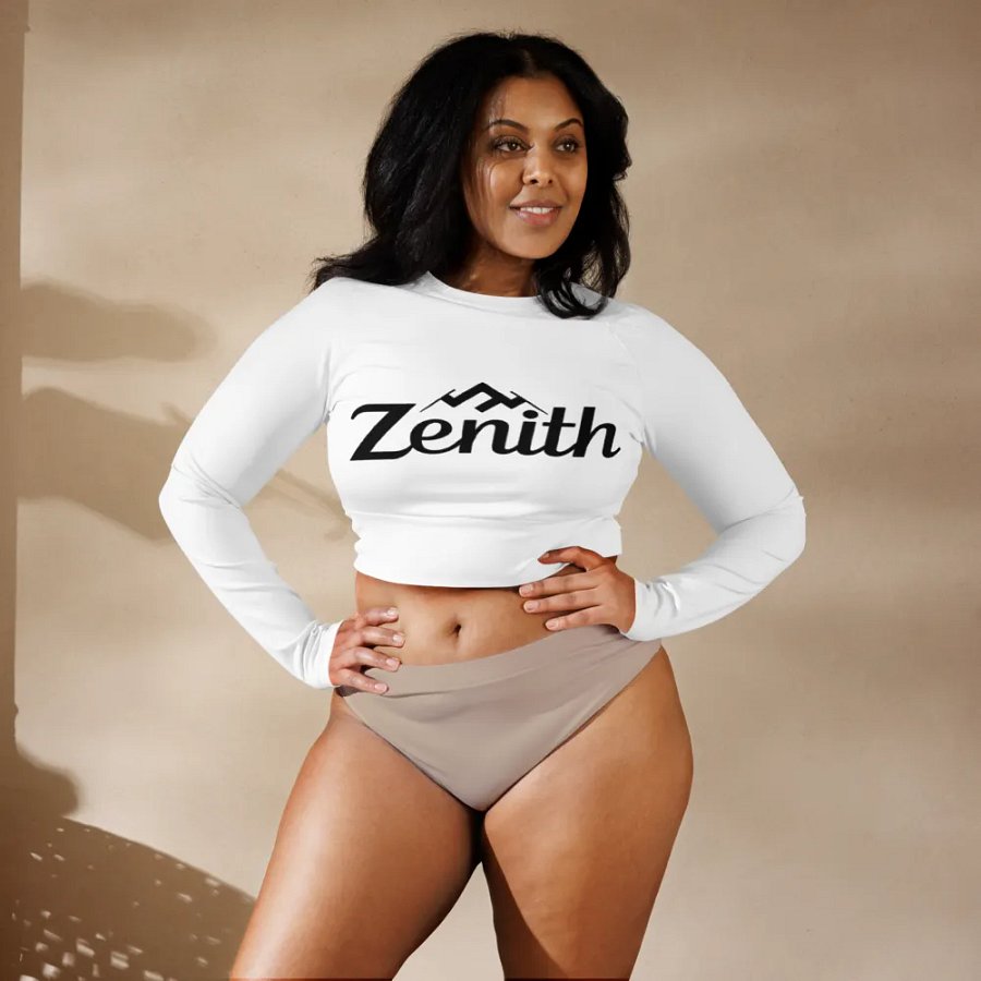 Zenith Women's White Long Sleeve Crop Top product image (9)