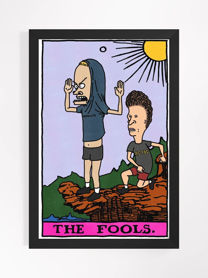 Cornholio Beavis and Butthead Fool Tarot Card Framed Print product image (1)