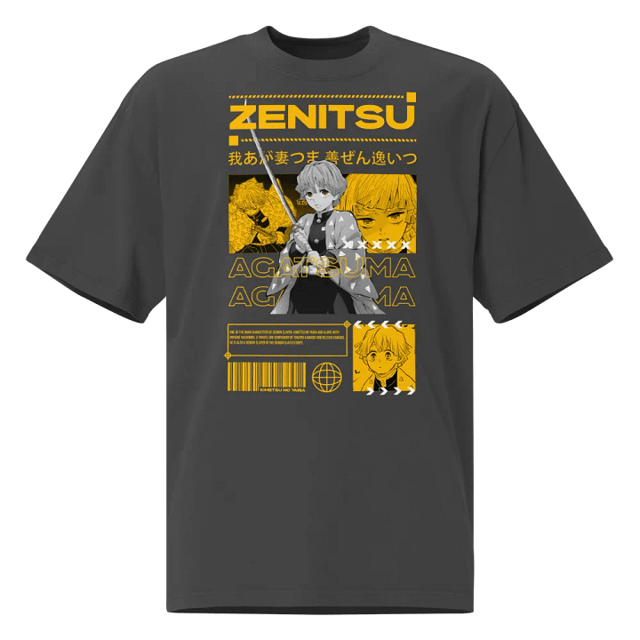 Zenitsu Warrior's Legacy Illustrated Oversized Tee product image (2)