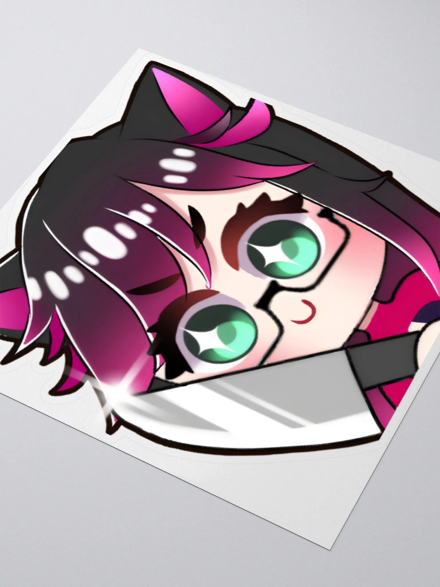 Large DJ Megu Knifu Kiss Cut Sticker product image (3)