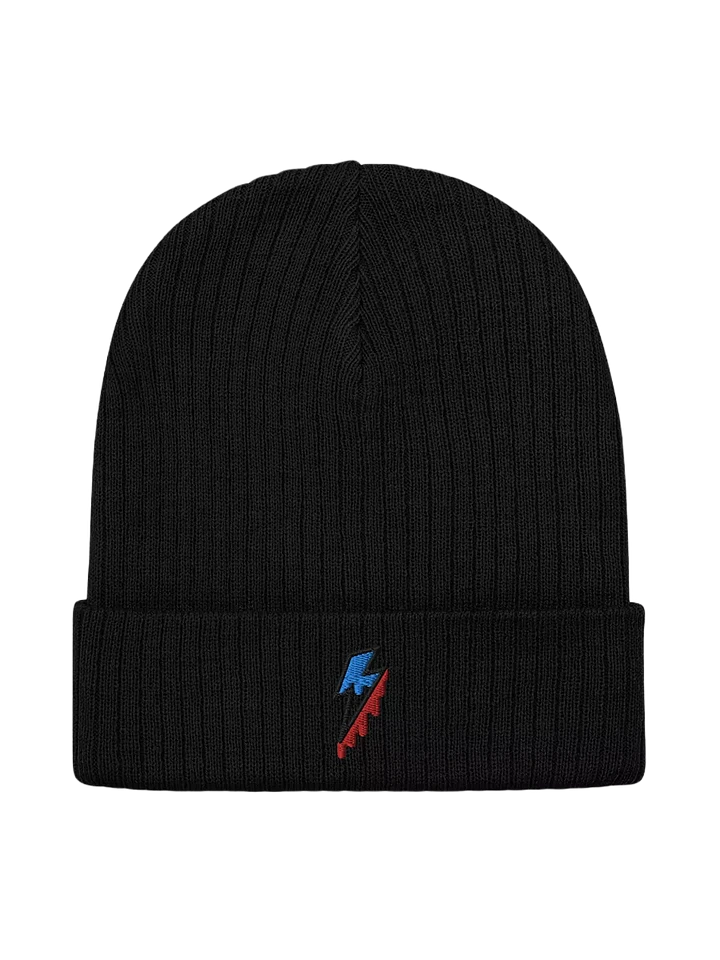 Embroidered Lightning Bolt - Ribbed Knit Beanie product image (1)