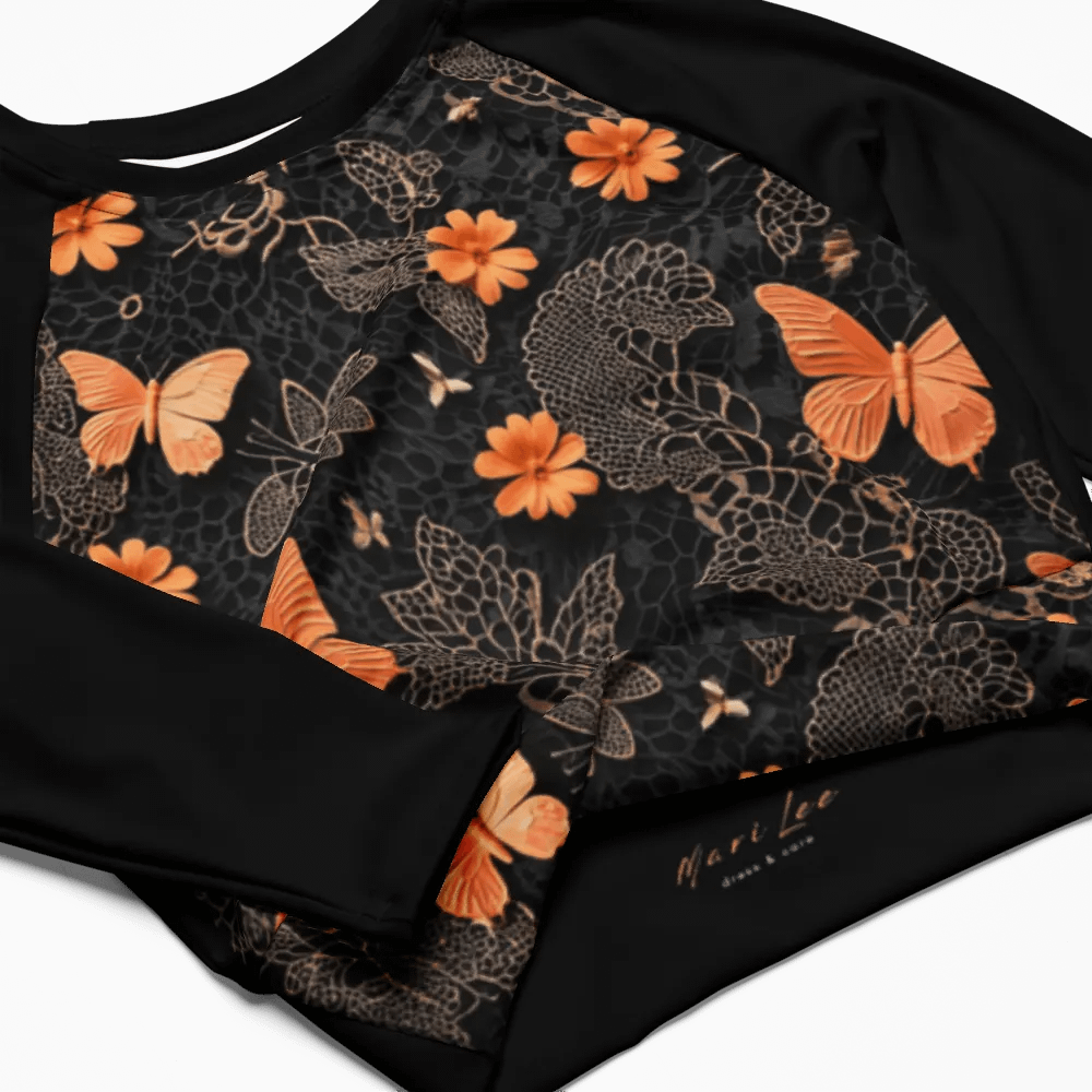 Elegant Long Sleeve Crop Top product image (3)