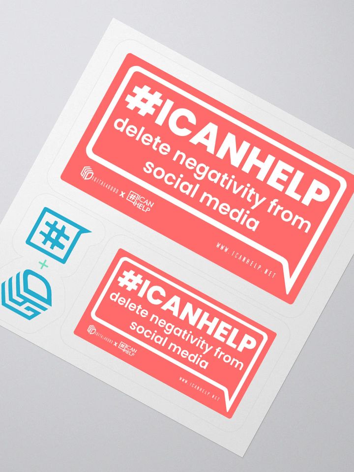 #ICANHELP Delete Negativity From Social Media Stickers product image (5)