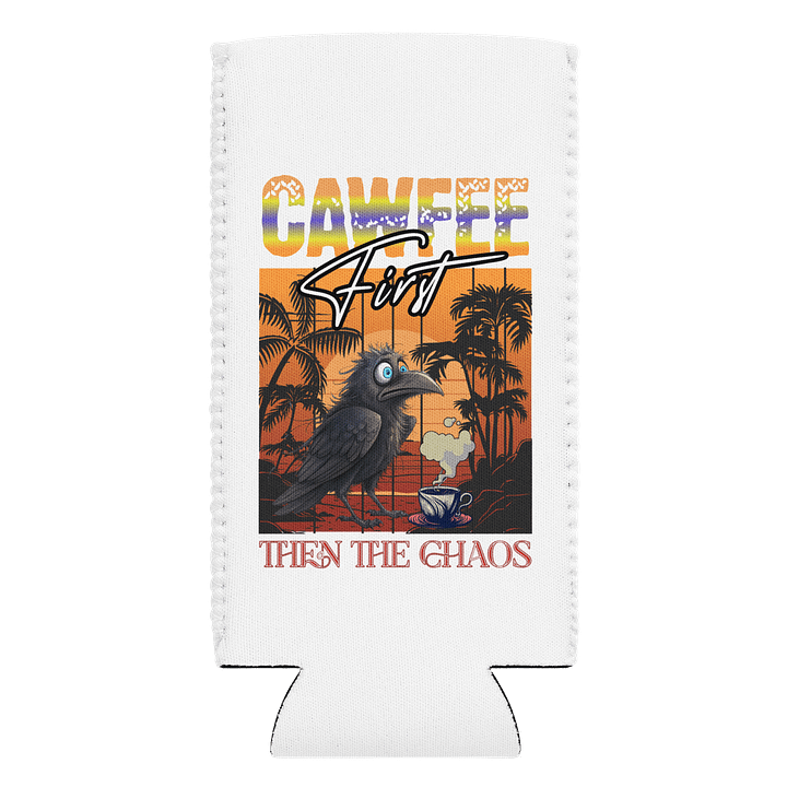 Cawfee First Then The Chaos Sunset Can Cooler product image (1)