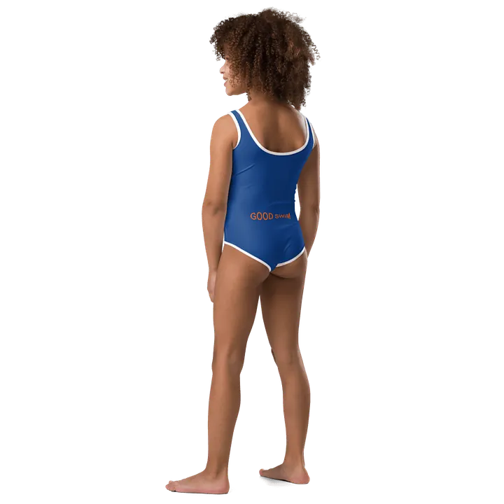 Good Swim Orange on Dark Blue Kids Swimsuit product image (2)