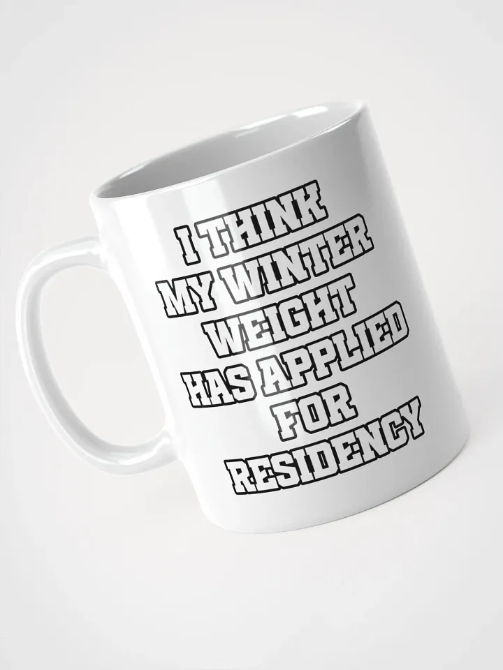 I Think My Winter Weight Has Applied For Residency White Mug product image (1)