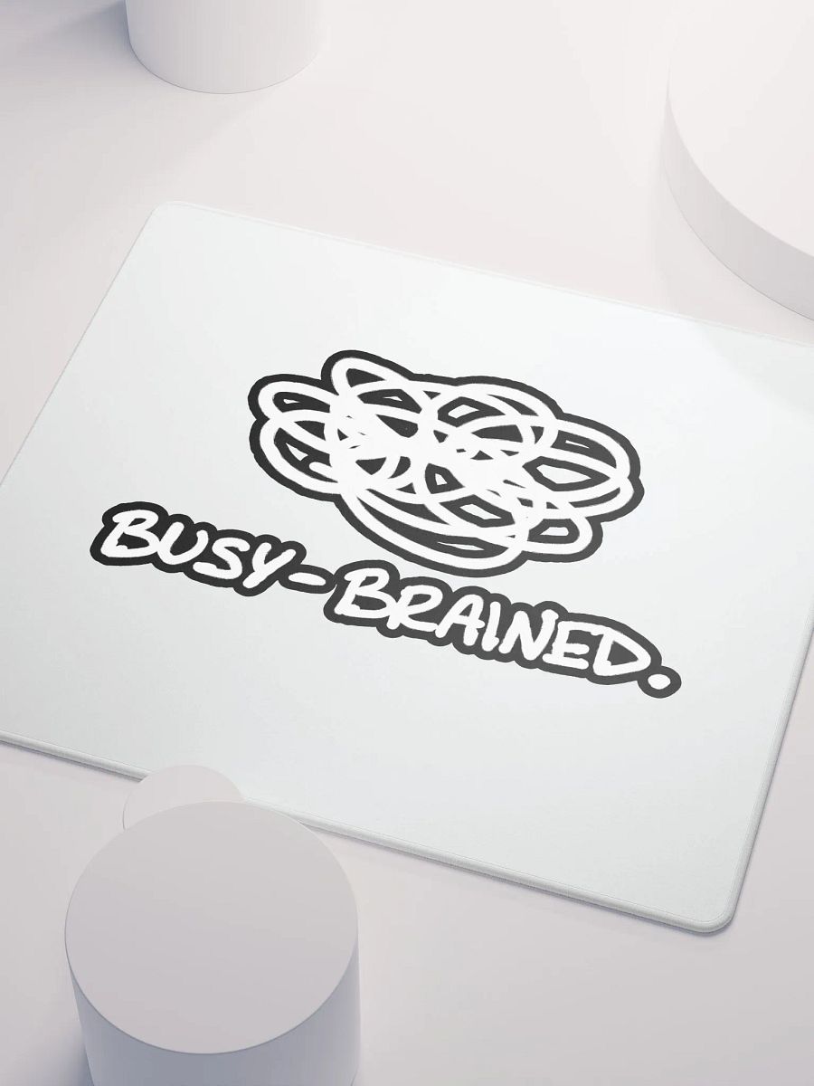 BUSY-BRAINED lined design, #763D7D) mouse pad product image (3)