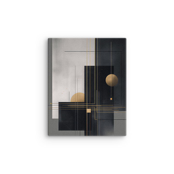 Golden Axis – Modern Geometry in Black, Grey, and Gold product image (12)
