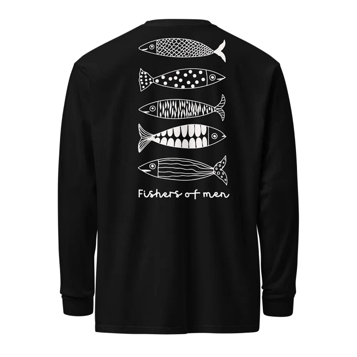 Doodle Fishers of Men| Comfort Colors Unisex|Garment-Dyed Heavyweight Long Sleeve product image (2)