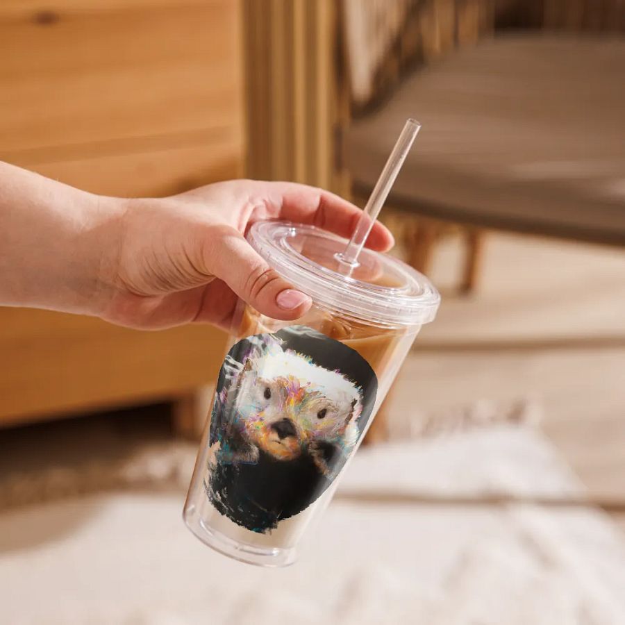 Watercolor Sea Otter Double Wall Tumbler product image (4)