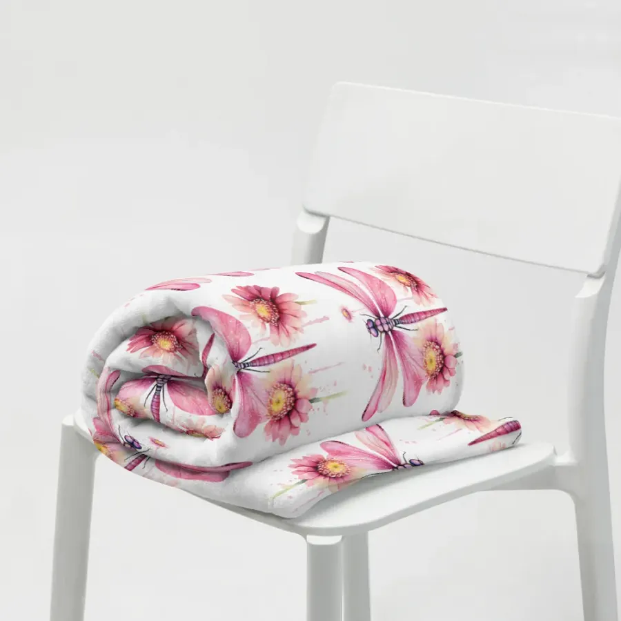 Pink Dragonfly Blanket product image (7)
