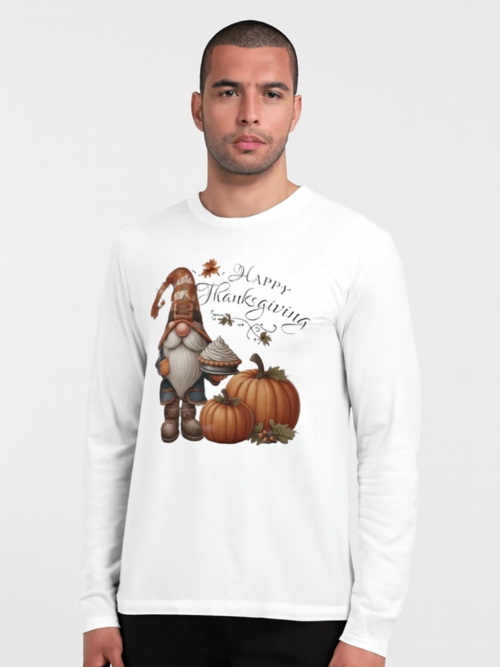 Gnome Thanksgiving Pie Long Sleeve T-Shirt product image (1)