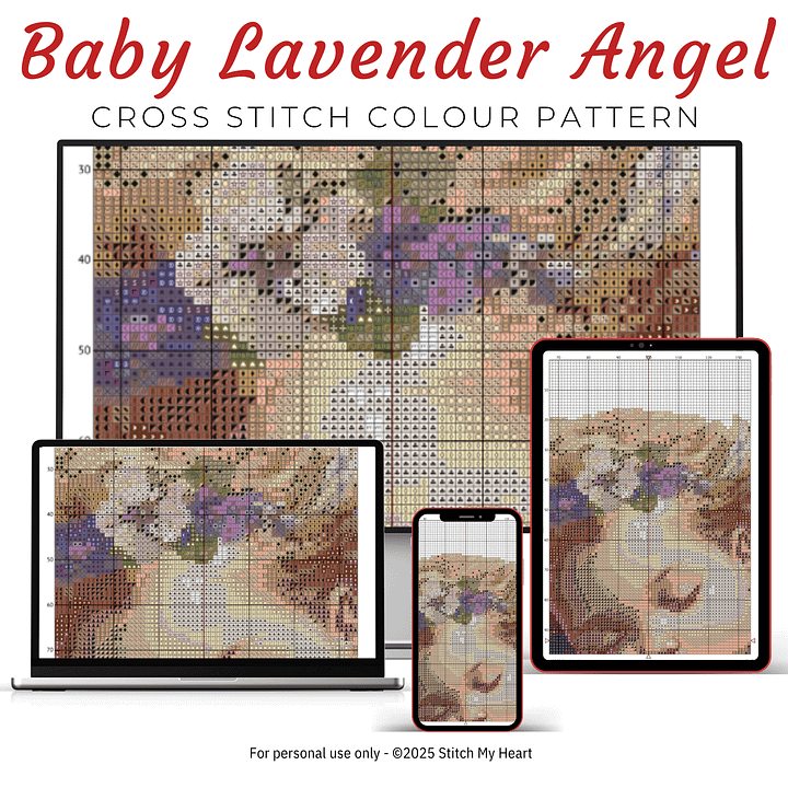 Lavender Lullaby Cross Stitch Pattern product image (2)