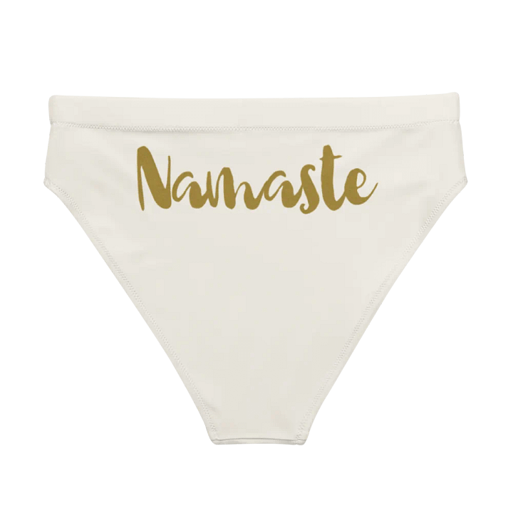 Namaste Cream and Gold High Waisted Bikini Bottom product image (2)