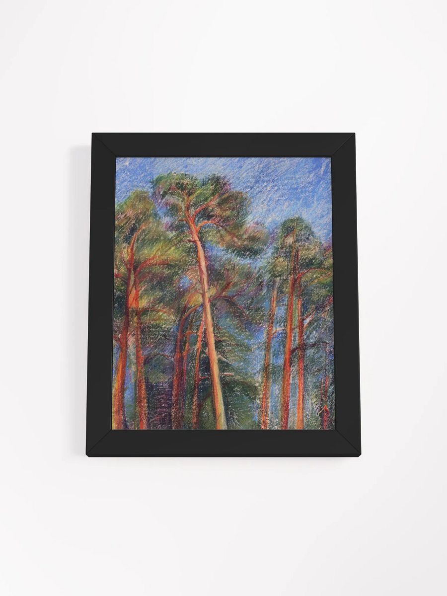 Vibrant Ayous Wood Framed Matte Poster - Evening Pines product image (2)
