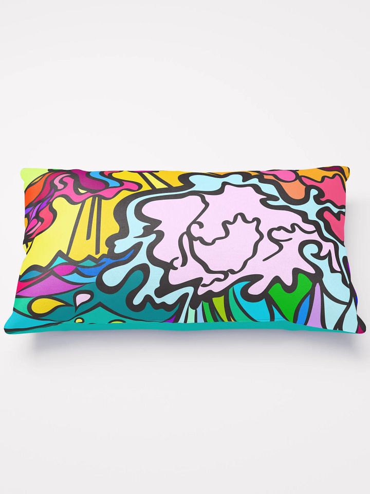 Dreamy Clouds All-Over Print Pillow – Wave at Sunset product image (1)