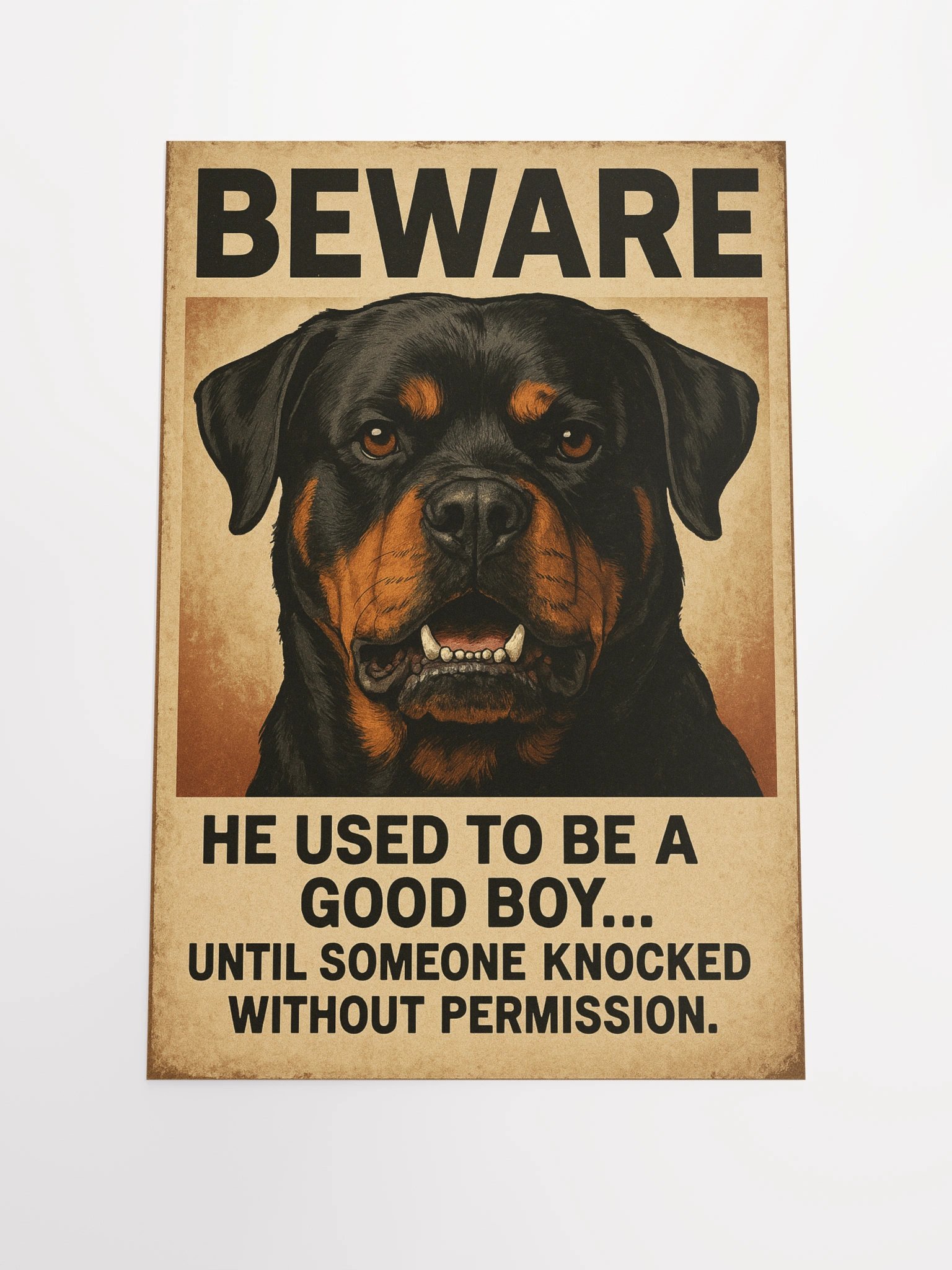Beware of Rottweiler Poster product image (1)
