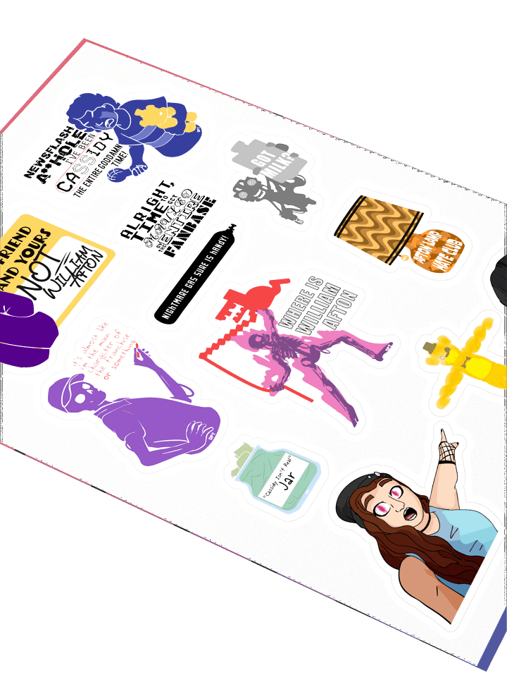 FNAF/DPT - In Joke Sticker Sheet product image (2)
