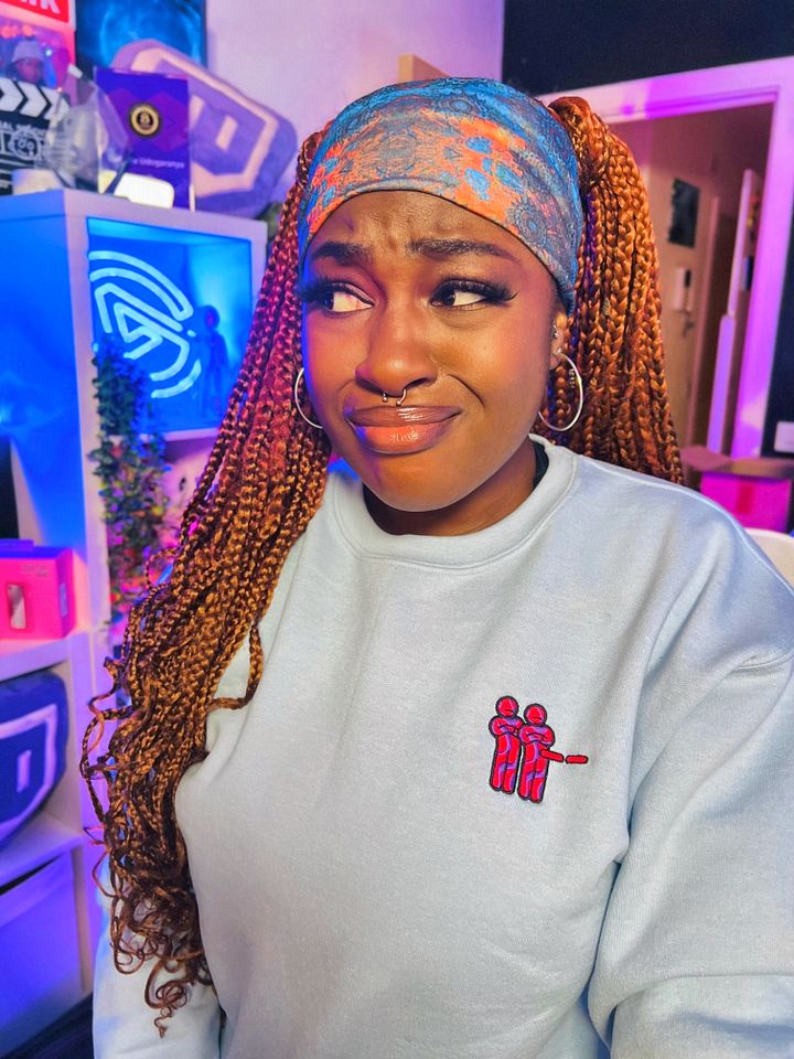 "Unimpressed" Embroidered Crewneck - Pink+Black Logo product image (1)