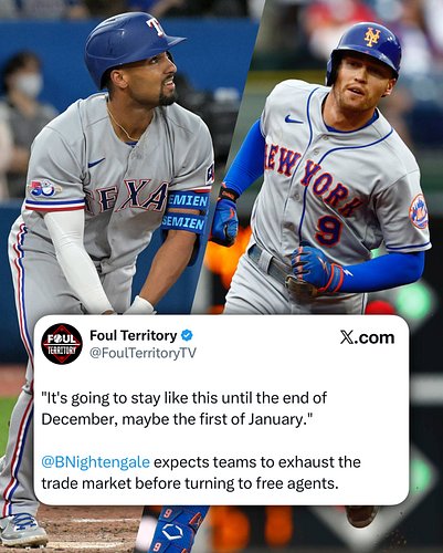 Bob Nightengale expects teams to exhaust the trade market before turning to free agents.