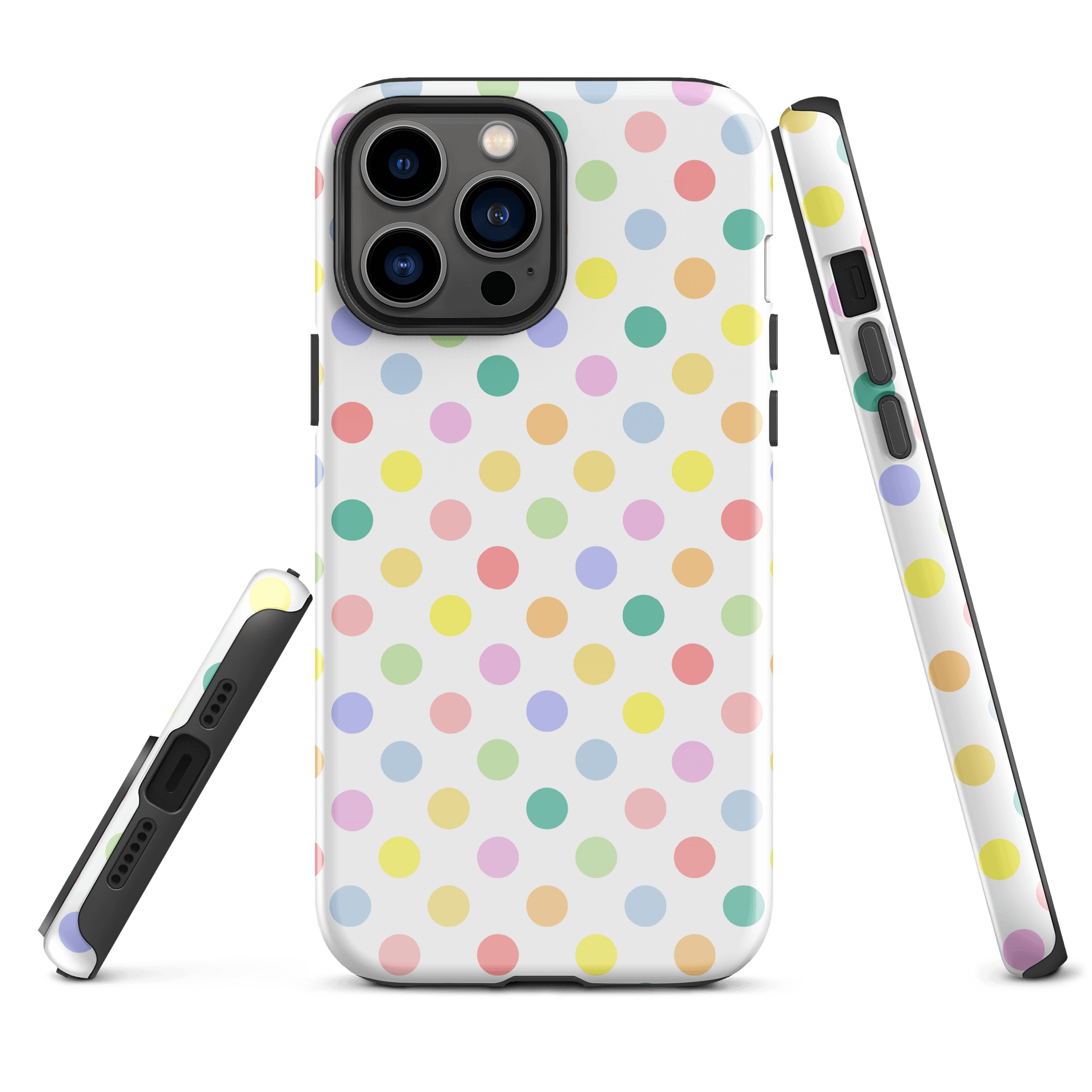 Pastel Rainbow Dots iPhone Case product image (2)