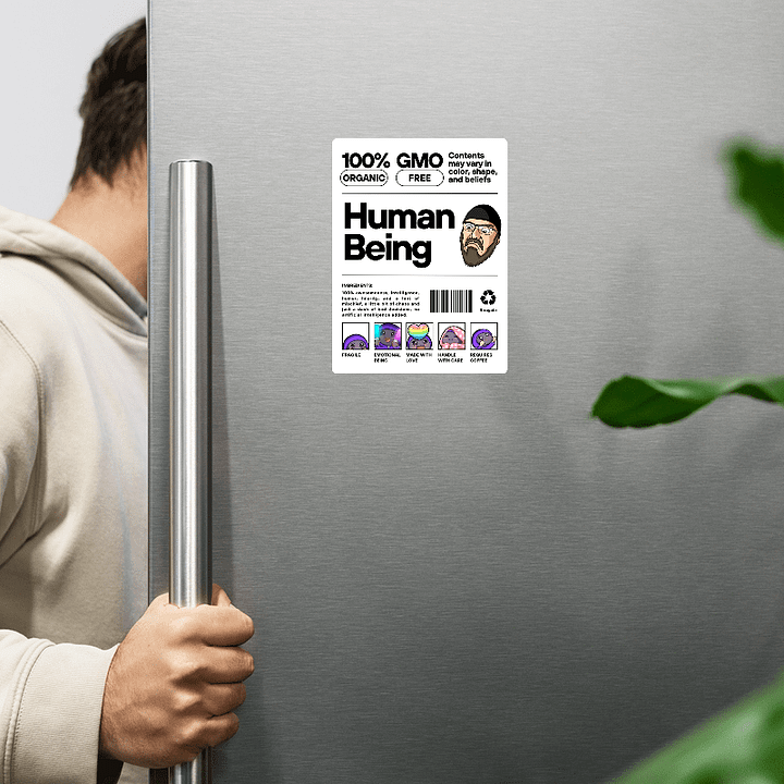 Human Label Magnet product image (2)