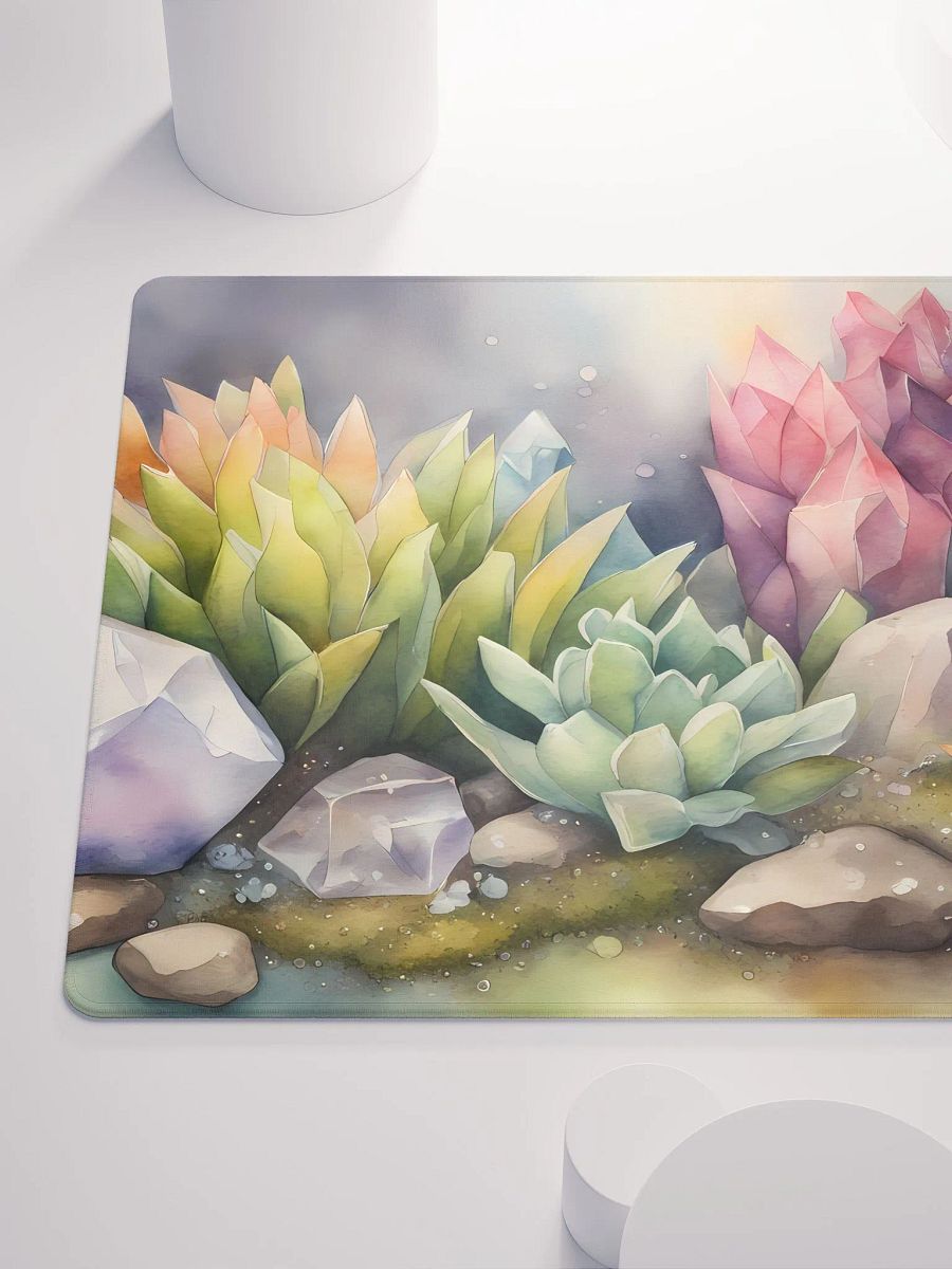 Succulents and Crystals, Of Course, Gaming Mouse Pad, 2 Sizes product image (6)