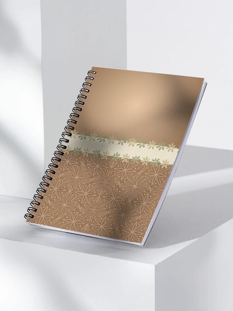 Brown Boho Style Bullet Journal – Spiral Notebook with Dotted Pages & Creative Planner product image (3)