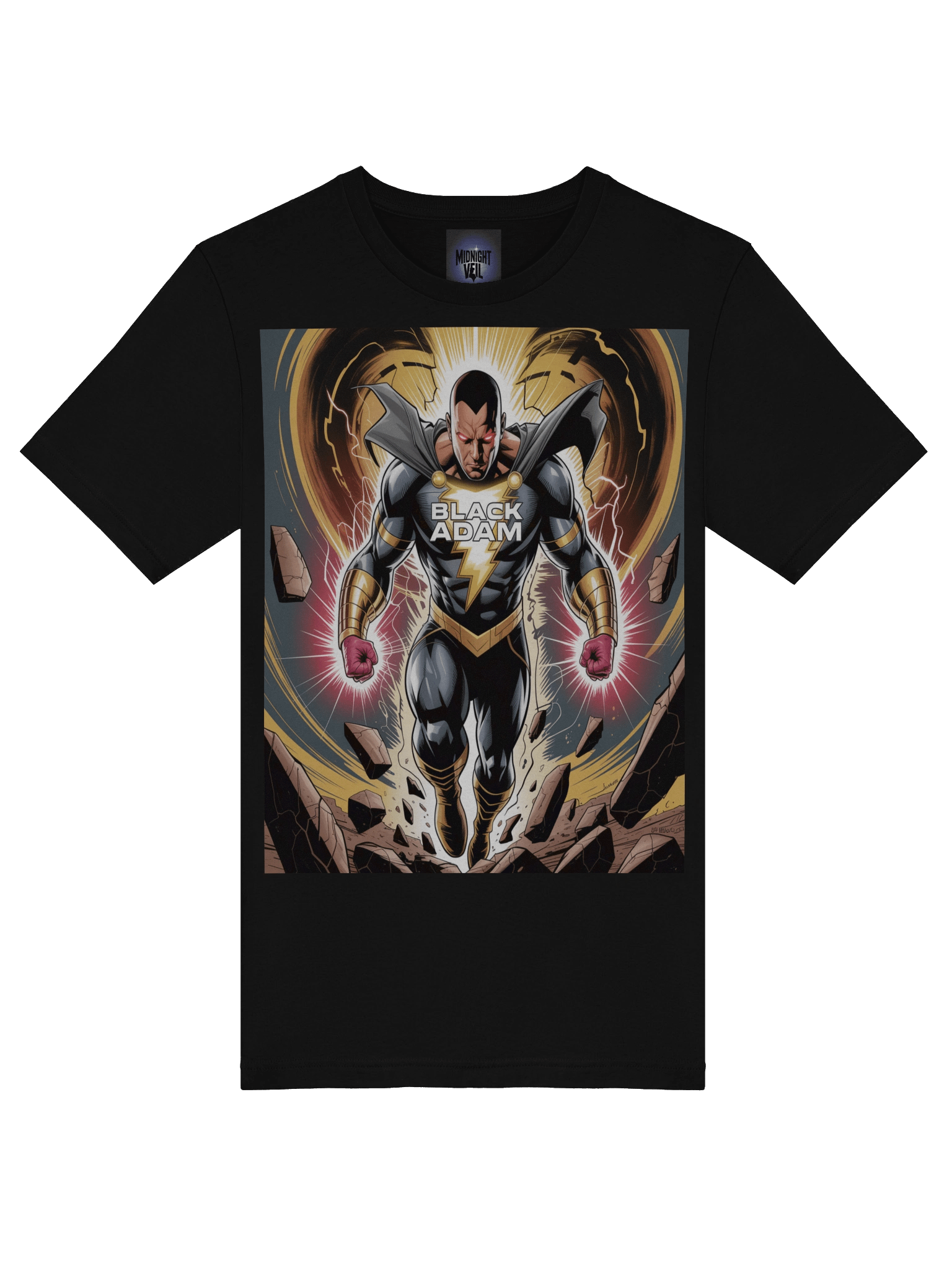 Black Adam Kahndaq Thunder Supersoft T-Shirt – Shazam Shadow Surge product image (7)
