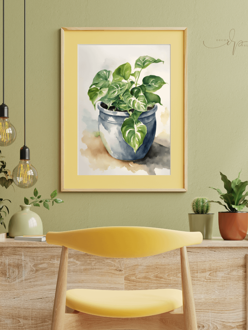 Watercolour Painting Printable Wall Art of POTHOS product image (3)