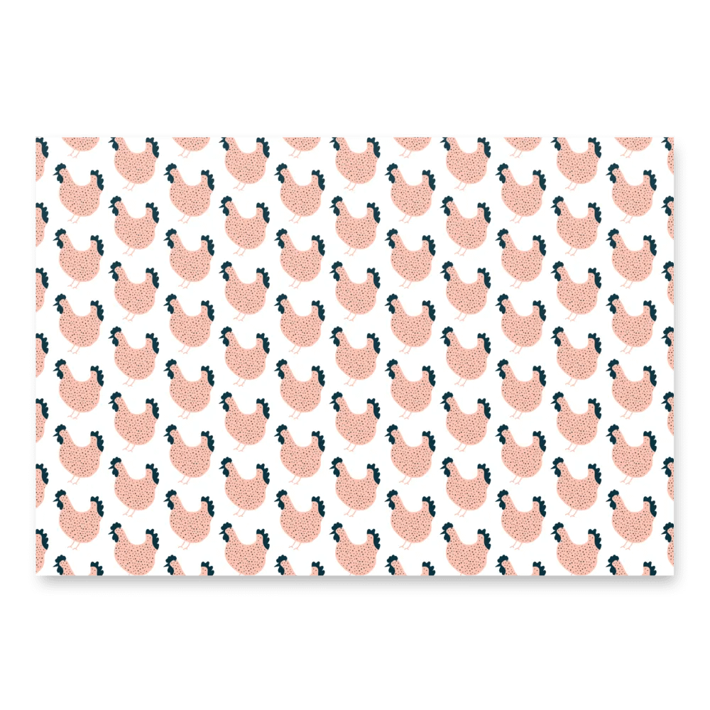 Pink Chicken Wrapping Paper product image (2)