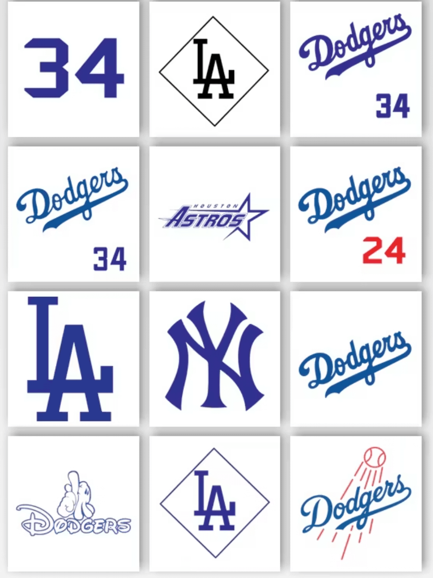 Digital Downloads Dodgers Graphics for Tee Shirts and Printables product image (1)