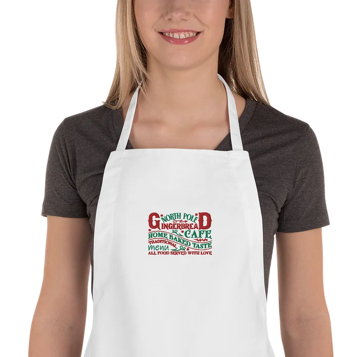 North Pole Gingerbread Café Embroidered Apron product image (1)