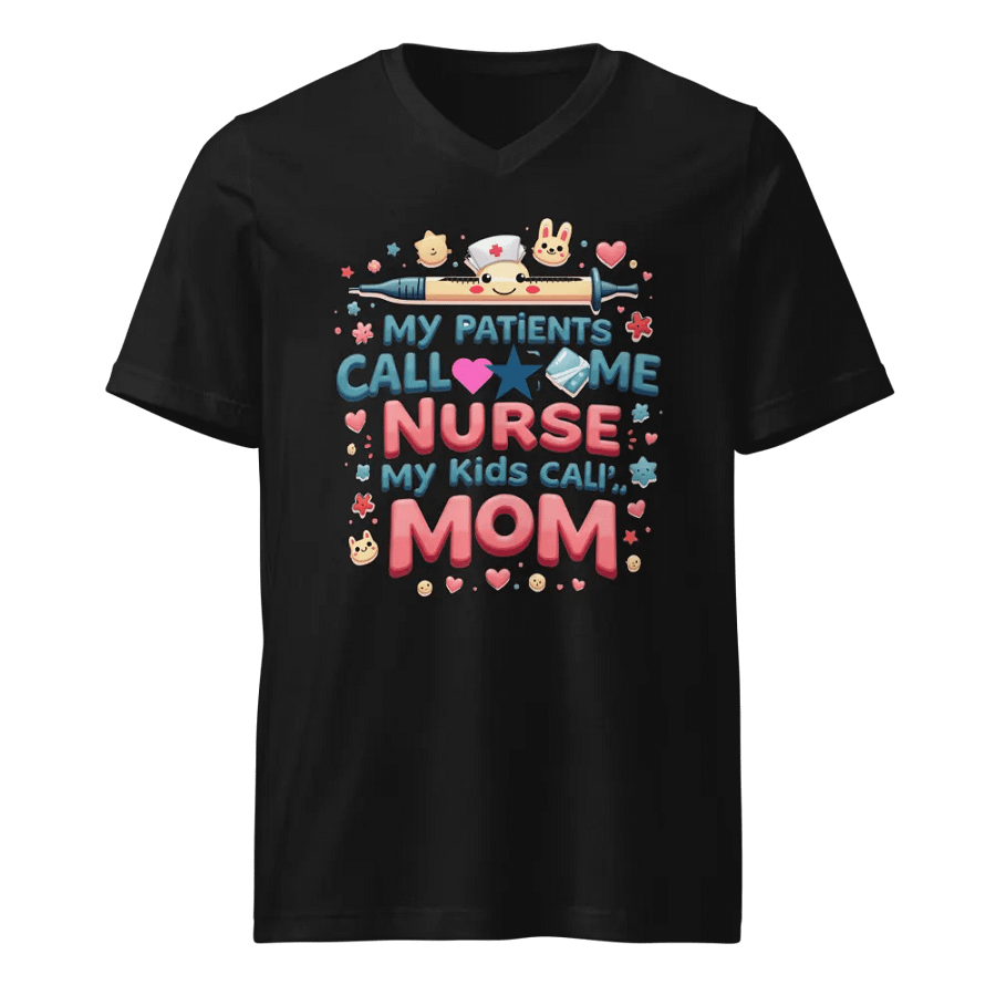 Nurse Mom Syringe V-Neck Tee product image (1)