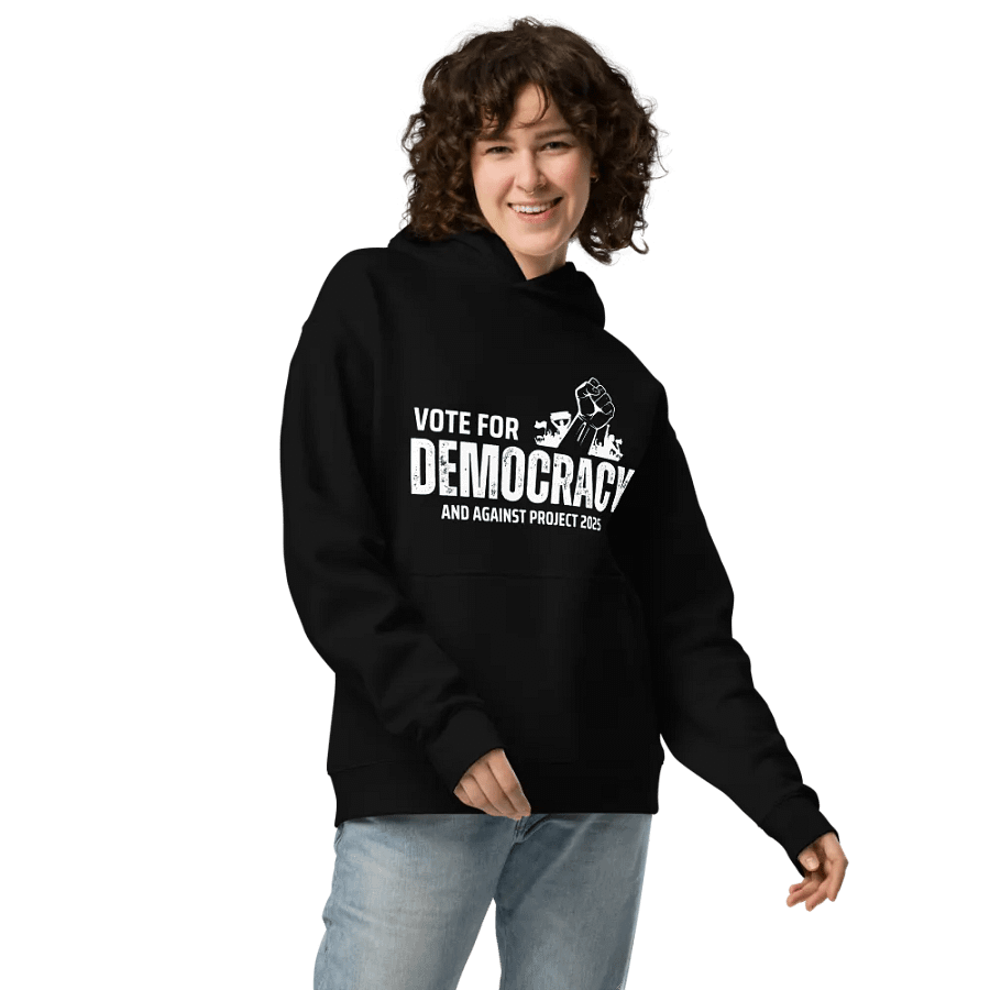 Pris-Vote For Democracy-AS Colour Unisex Premium Oversized Hoodie product image (3)
