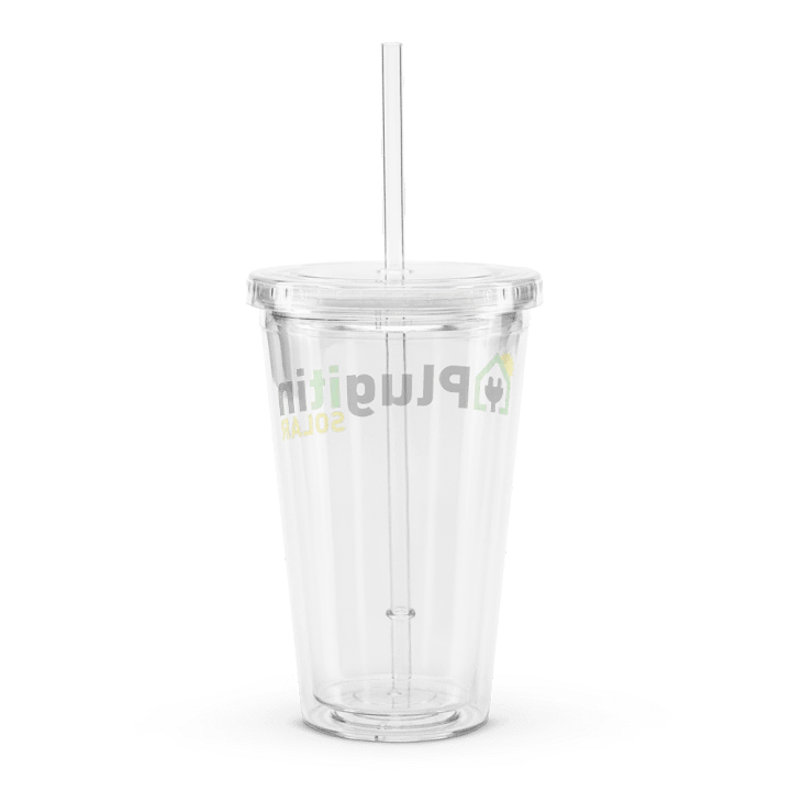 Plug It In Solar High-Quality Clear Plastic Tumbler (16 oz) product image (2)