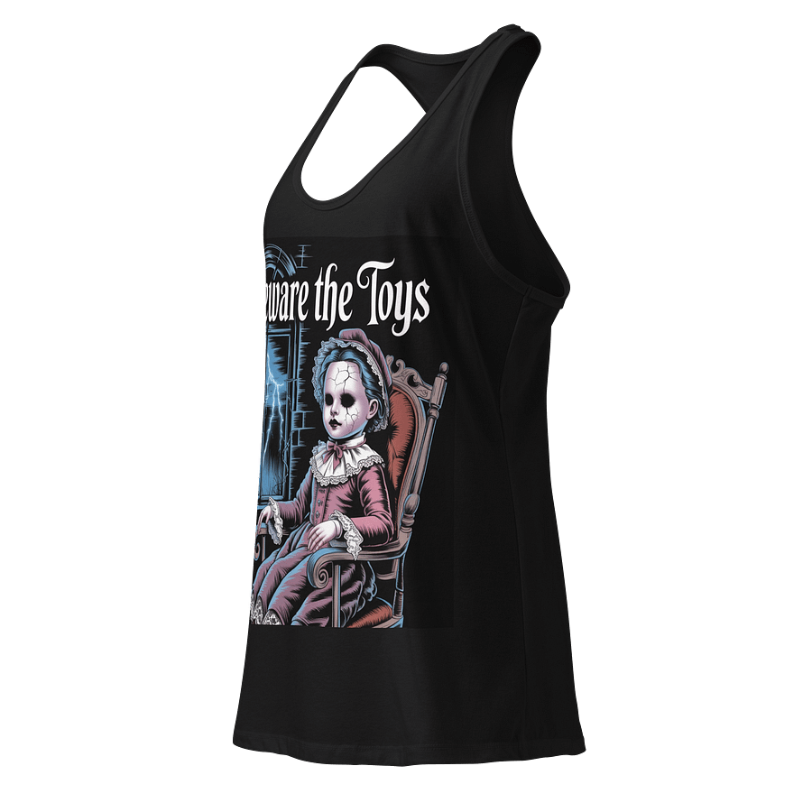 Midnight Veil Designs Women's Gothic Racerback Tank Top - Beware the Toys Black product image (3)