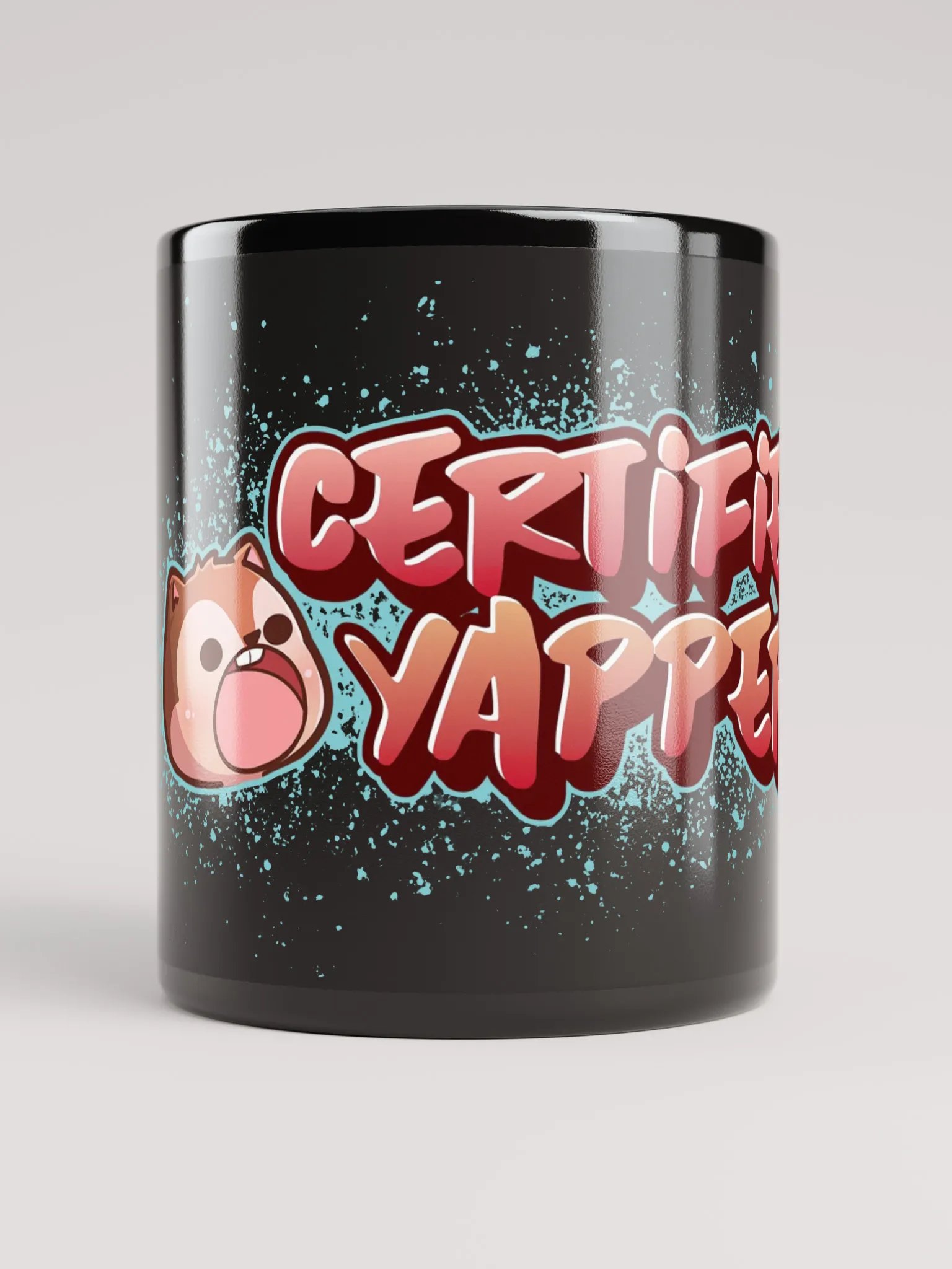 Certified Yapper Black Glossy Mug product image (5)